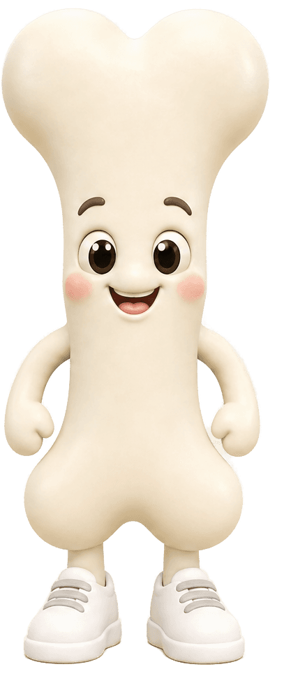 Benny Bone — The wiggly skeleton buddy who makes learning how bones move pure fun.